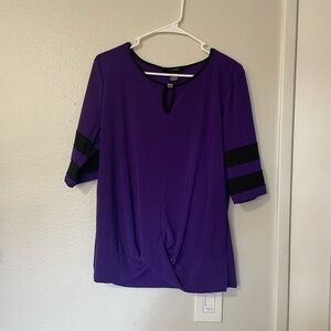 Mccoy Purple Blouse with Black Accents